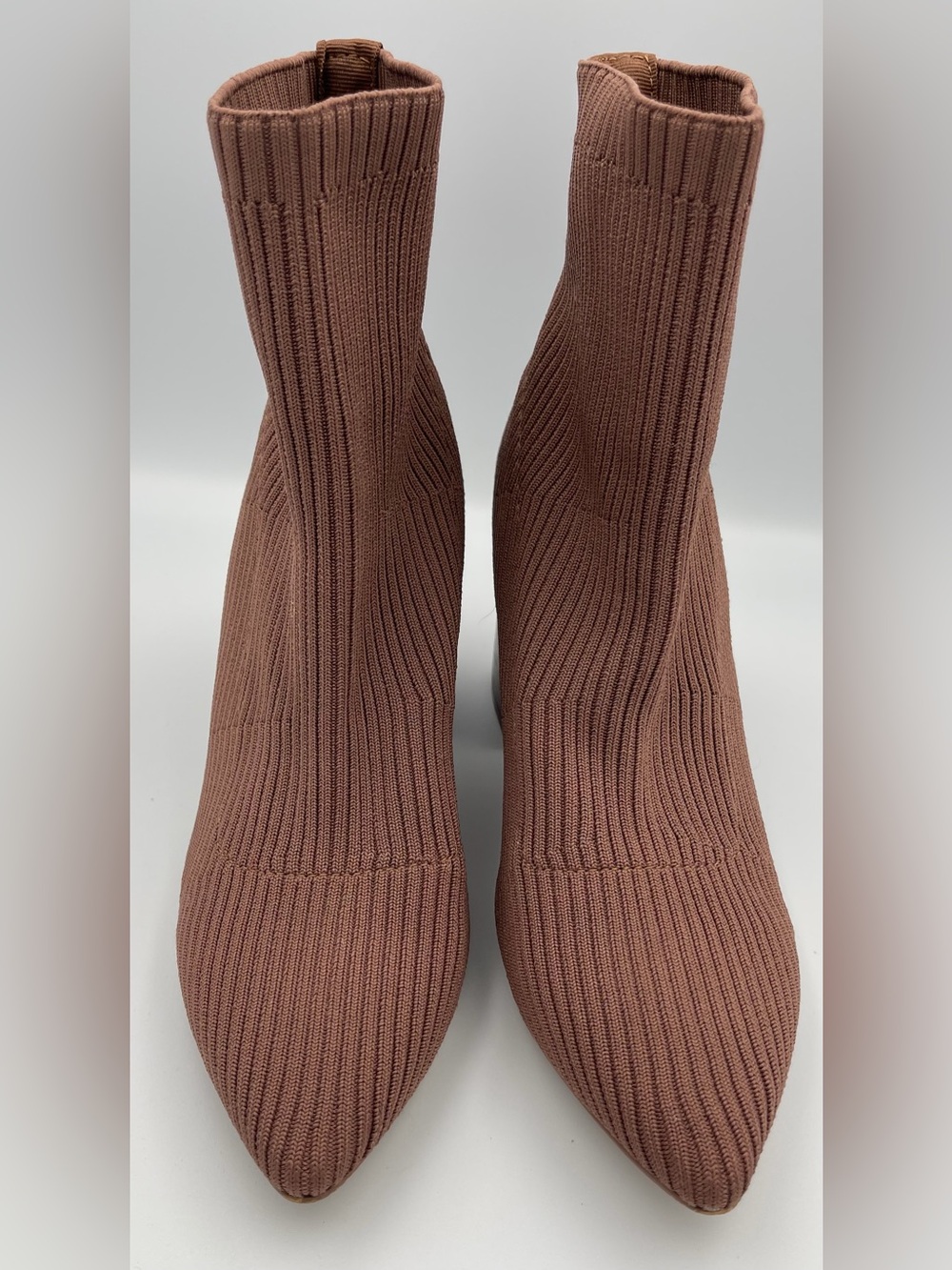 Women’s Steven New York Nichols Ribbed Knit Booties By Steve Madden Brown 7.5